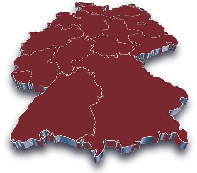 Deutschlandkarte mit Bundesländern